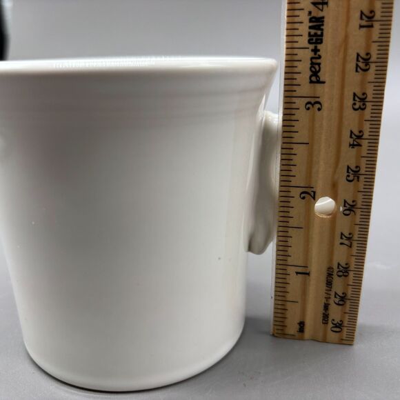 Fiesta White Mug 10 oz HLC USA Ceramic Coffee Cup Tom and Jerry Style - Picture 4 of 7